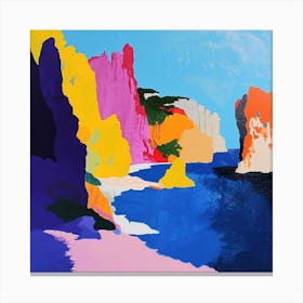 Colourful Abstract Calanques National Park France 1 Canvas Print