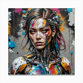 Robot Girl Canvas Print