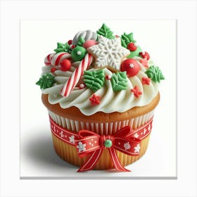 Christmas Cupcake 1 Canvas Print