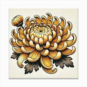 Tattoo Chrysanthemum 1 Canvas Print