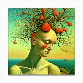 Woman With A Tree On Her Head - Cleo Guster Canvas Print