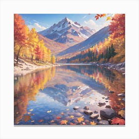 Autumn Lake Canvas Print
