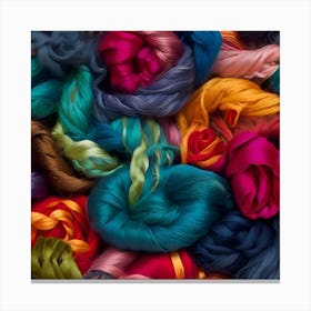 Colorful Threads Canvas Print