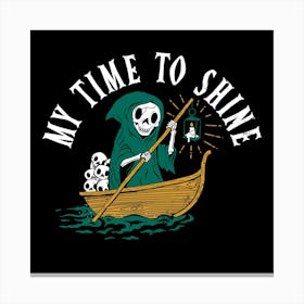 Funny Skeleton: My Time To Shine Canvas Print