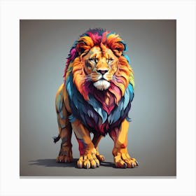 Colorful Lion 5 Canvas Print