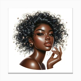 Afro Girl Canvas Print