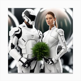 Futuristic Couple 107 Canvas Print