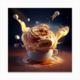 Coffee Splash Canvas Print