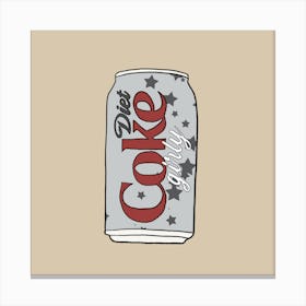 Diet Coke Girly Canvas Print