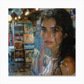 Wet Girl Canvas Print