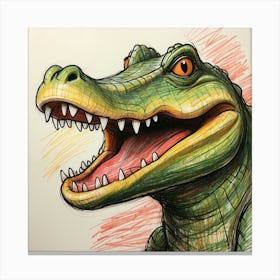 Alligator Head 8 Canvas Print