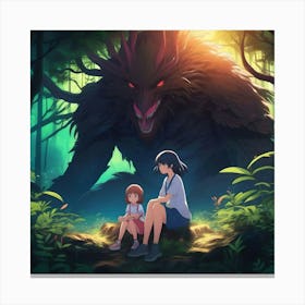 Monster From The Woods Canvas Print