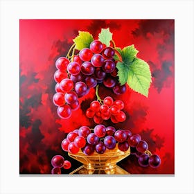 Red Grapes Canvas Print