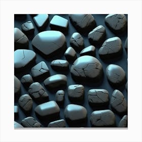 Rocks On A Black Background 4 Canvas Print