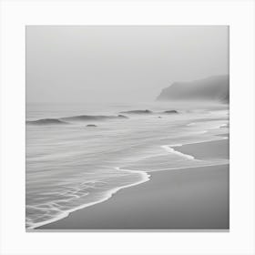 Black And White Beach Canvas Print