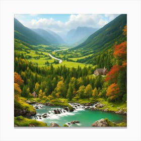 Autumn In The Mountains Canvas Print