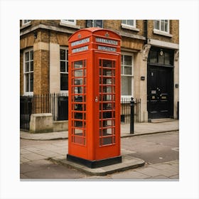 From London with Love: The Classic Red Telephone Box Canvas Print