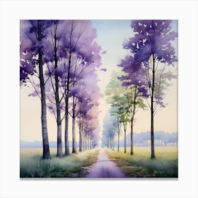 Purple Trees Canvas Print