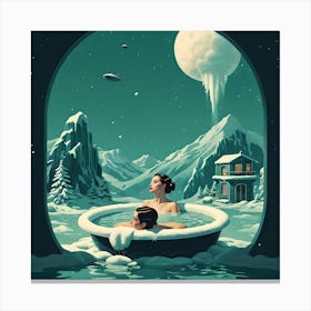 Bathing In The Snow Canvas Print