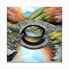 Bridge Over A Stream Canvas Print
