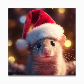 Christmas Rat Canvas Print