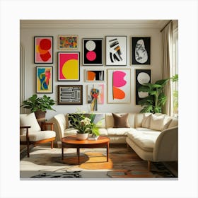 Modern Living Room 3 Canvas Print