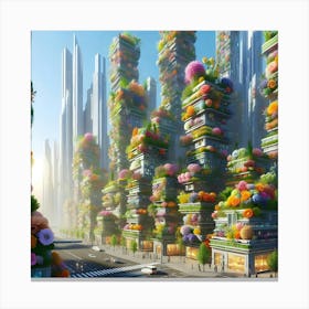 Futuristic Cityscape 13 Canvas Print