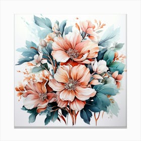 Watercolor Flowers 3 Canvas Print