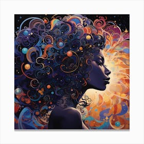 Afro-Cosmic Woman 2 Canvas Print