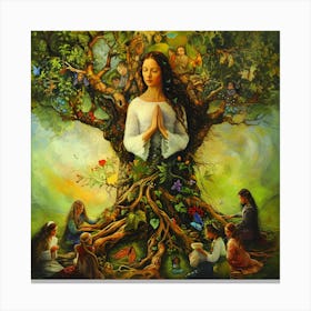 Worshiping Mother Nature Canvas Print