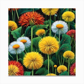 Windswept Wishes: Dandelion Magic Canvas Print