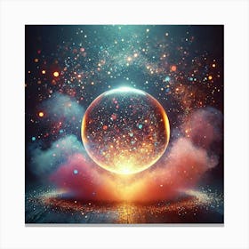 Crystal Ball On A Dark Background Canvas Print