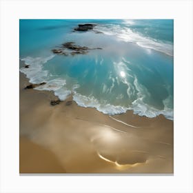 Incoming Tide, White Surf on a Calm Sea 1 Canvas Print
