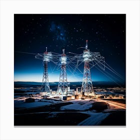 An Abstract Representation Of Britains Telecom Achievements Captured Overseas In Concept Art Its (6) Canvas Print