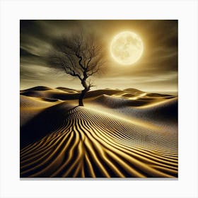 Lone Tree In The Desert 10 Canvas Print