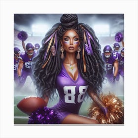 Cheerleader for Vikings Canvas Print