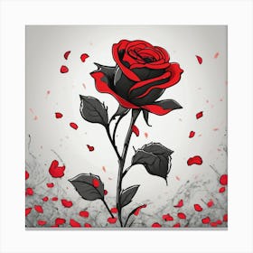 Red Rose Canvas Print