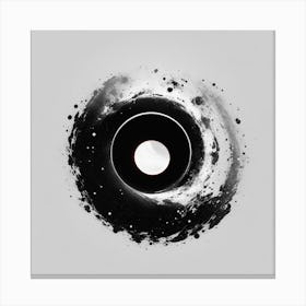 Black And White Abstract Painting Canvas Print