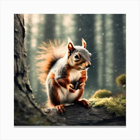 Squirrel In The Forest 249 Canvas Print