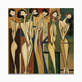 Contemporary Artwork Inspired By Amadeo Modigliani Canvas Print