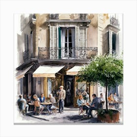 Cafe D'Avignon Canvas Print