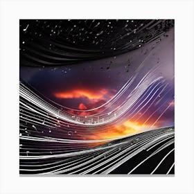 Abstract Music Composition Canvas Print