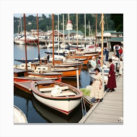 The Old Marina-Reimagined by Hall-O-Gram Creations, HallOGram Creations 2024 15 Canvas Print