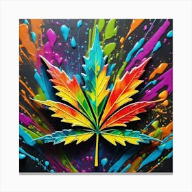 Marijuana Leaf 12 Canvas Print