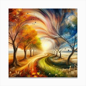 Autumn Road Canvas Print