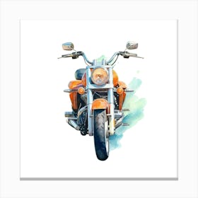 Orange Motorcycle Canvas Print