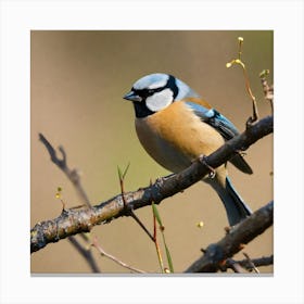 Tit on branch 38 Canvas Print