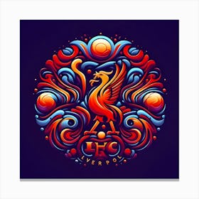 A Logo Of Liverpool Football Club In Beautiful Abstract Colors 4 Canvas Print