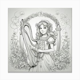 Irish harp 1 Canvas Print