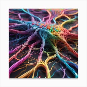 Colorful Neuron 7 Canvas Print